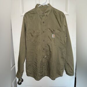 Carhartt Force Ridgefield Burnt Olive LS Shirt